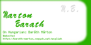 marton barath business card
